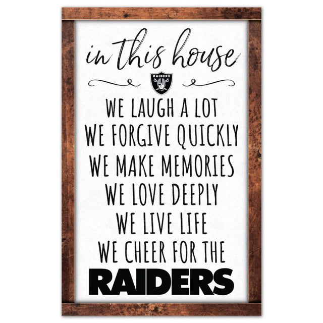 Letrero de madera de los Raiders de Las Vegas, 11" x 17", 1/4" de grosor