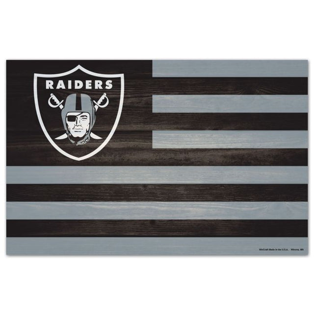 Letrero de madera de los Raiders de Las Vegas, 11" x 17", 1/4" de grosor