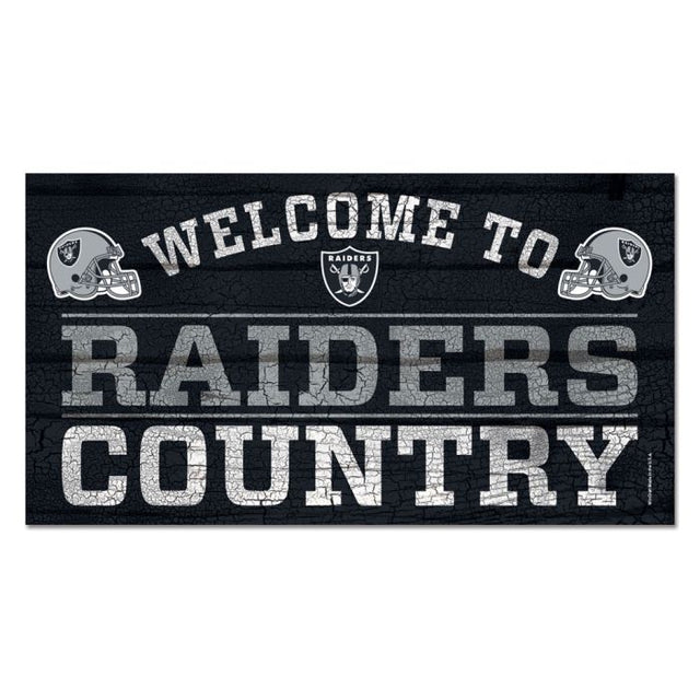 Letrero de madera de los Raiders de Las Vegas, 13" x 24", 1/4" de grosor