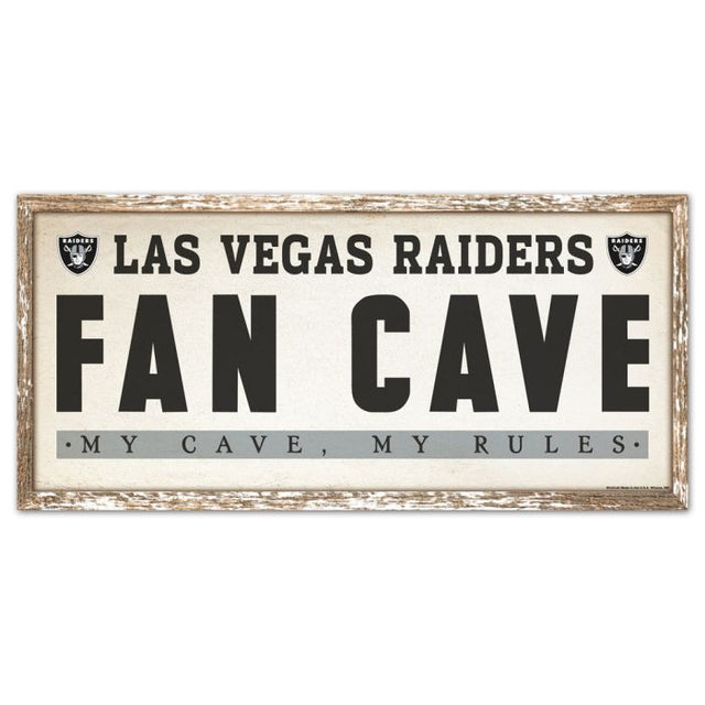 Letrero de madera de los Raiders de Las Vegas de 8" x 17"