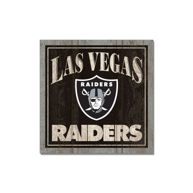 Imán de madera de 3" x 3" de los Raiders de Las Vegas