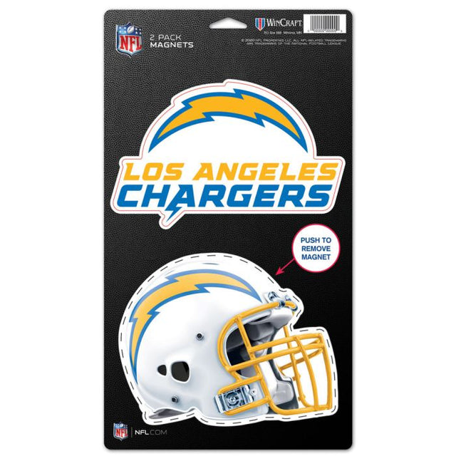 Paquete de 2 imanes de Los Angeles Chargers de 5" x 9"