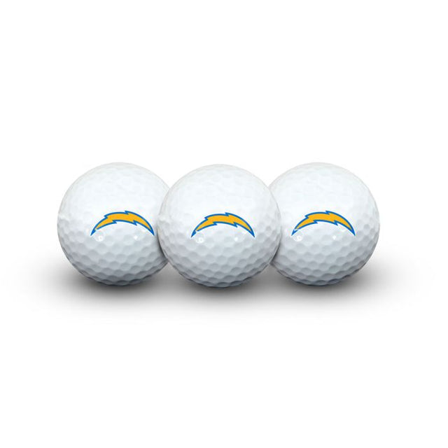 3 pelotas de golf de Los Angeles Chargers en estuche tipo concha