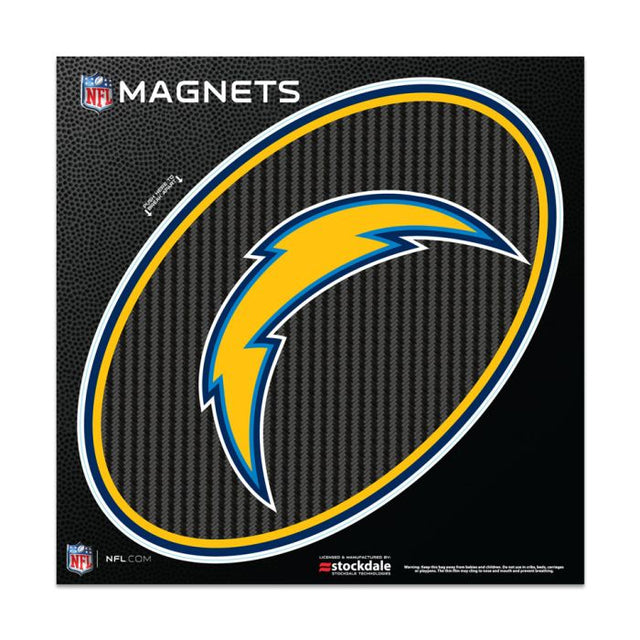 Imanes para exteriores de carbono de Los Angeles Chargers de 6" x 6"