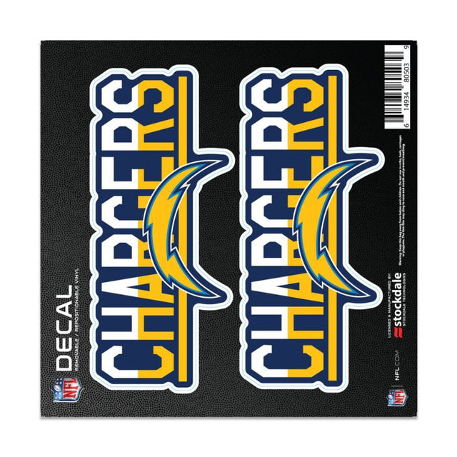 Calcomanía para todo tipo de superficies COLOR DUO de Los Angeles Chargers, 6" x 6"