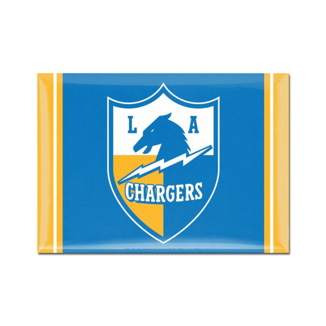 Imán de metal retro con el logotipo clásico de Los Angeles Chargers, 2,5" x 3,5"