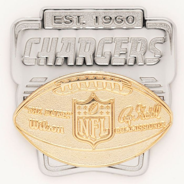 Tarjeta de joyería con pin de colección de Los Angeles Chargers