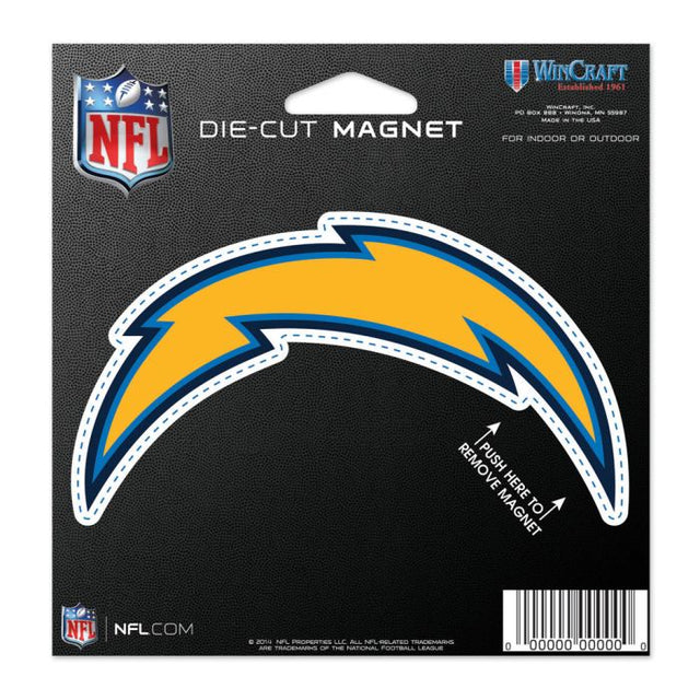 Imán troquelado de Los Angeles Chargers de 4,5" x 6"