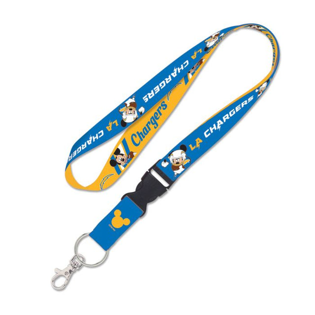 Cordón de Los Angeles Chargers/Disney con hebilla desmontable de 1"