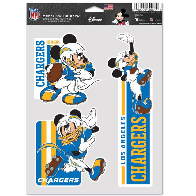 Los Angeles Chargers / Disney Mickey Mouse Multi Use 3 Fan Pack