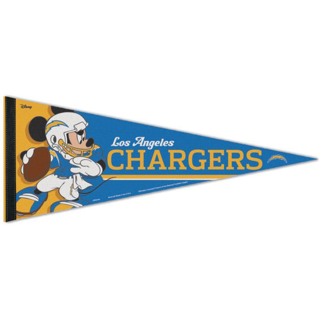 Banderín premium de Disney de Los Angeles Chargers de 12" x 30"