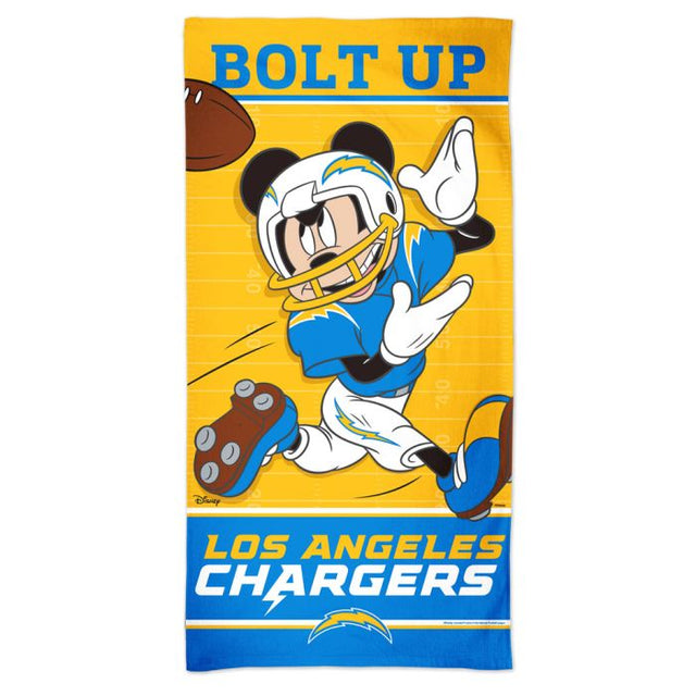 Toalla de playa Spectra de Disney de Los Angeles Chargers, 30 x 60 pulgadas