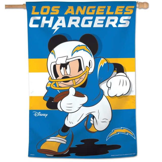 Bandera vertical de Los Angeles Chargers/Disney de 28" x 40"