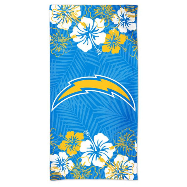 Toalla de playa Spectra FLORAL de Los Angeles Chargers de 30" x 60"