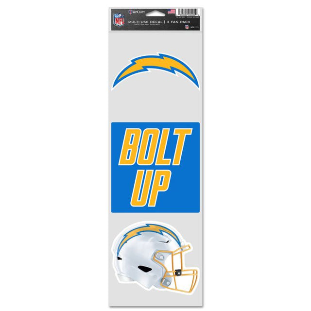 Los Angeles Chargers Fan Decals 3.75" x 12"