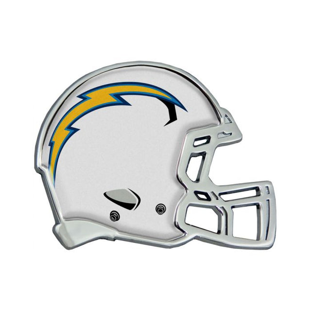 Emblema de metal cromado abovedado para casco de Los Angeles Chargers