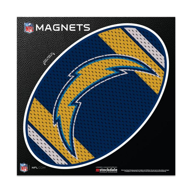 Imanes para exteriores con la camiseta de Los Angeles Chargers de 6" x 6"