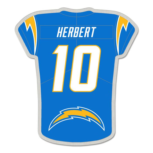 Los Angeles Chargers Jersey Collector Pin Jewelry Card Justin Herbert