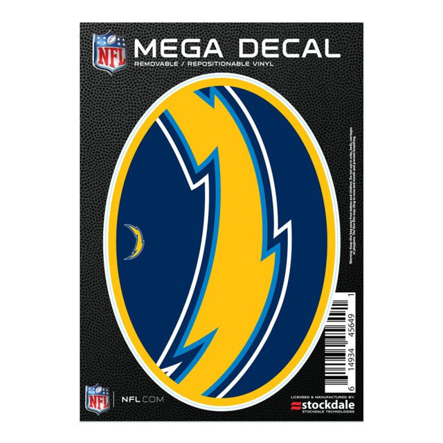 Calcomanías para todo tipo de superficies de Los Angeles Chargers MEGA de 5" x 7"