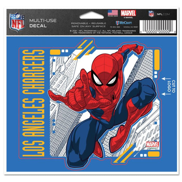 Los Angeles Chargers / Marvel (C) 2021 Marvel Multi-Use Decal - cut to logo 5" x 6"