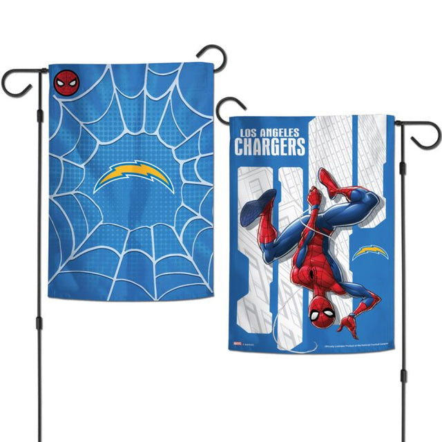 Los Angeles Chargers / Marvel (C) 2022 Marvel Garden Flags 2 sided 12.5" x 18"