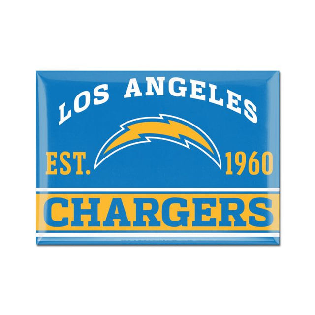 Imán de metal de Los Angeles Chargers de 2,5" x 3,5"