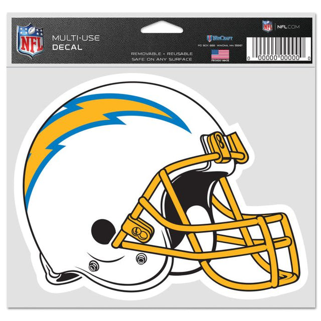 Calcomanía multiusos de Los Angeles Chargers, fondo transparente, 5" x 6"