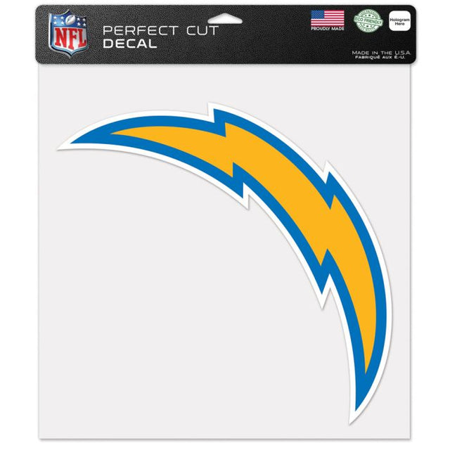 Calcomanía de color de corte perfecto de Los Angeles Chargers de 12" x 12"