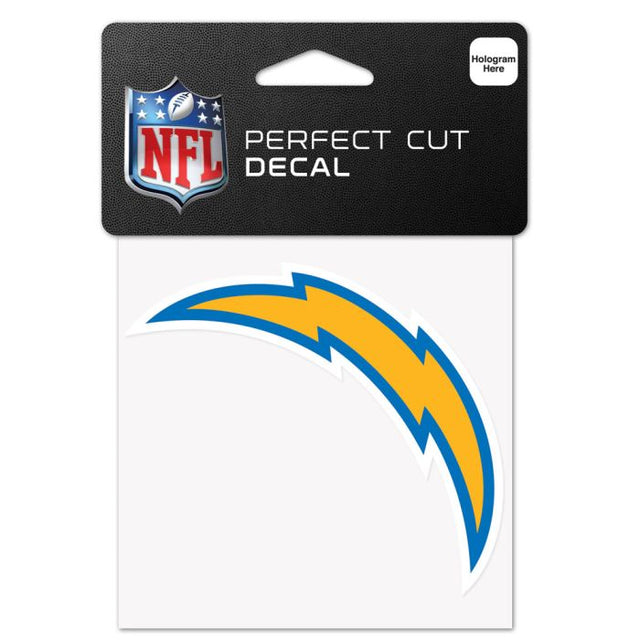 Calcomanía de color de corte perfecto de Los Angeles Chargers de 4" x 4"