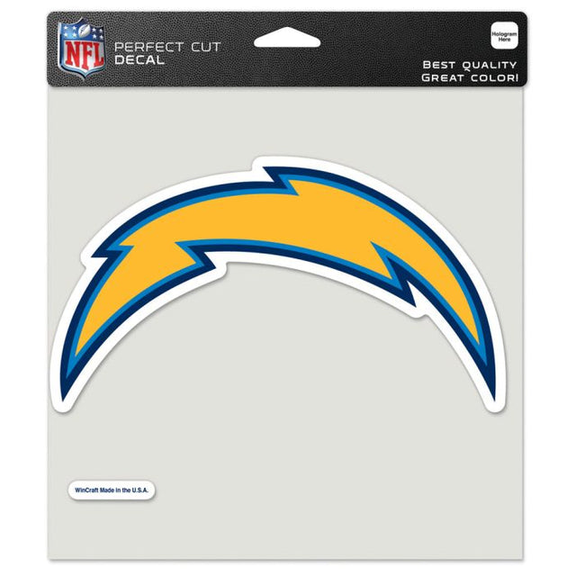 Calcomanía de color de corte perfecto de Los Angeles Chargers de 8" x 8"