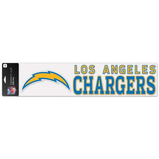 Calcomanías de corte perfecto de Los Angeles Chargers de 4" x 17"