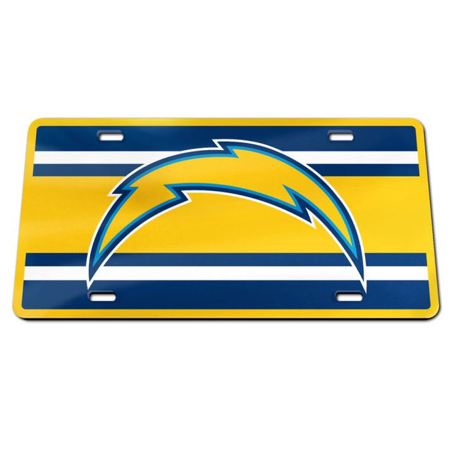 Matrícula acrílica especial STRIPES de Los Angeles Chargers