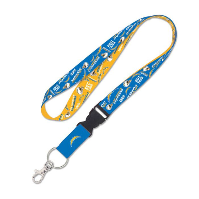 Los Angeles Chargers Scatterprint Lanyard w/detachable buckle 1"