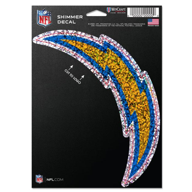 Calcomanías brillantes de Los Angeles Chargers de 5" x 7"