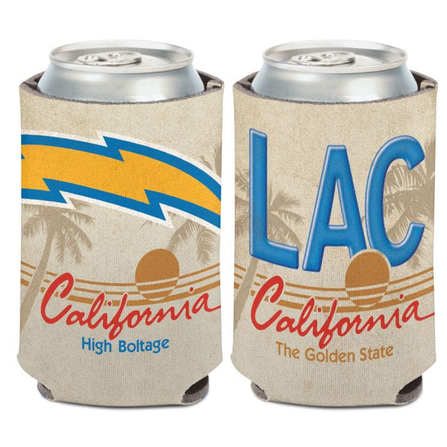 Enfriador de lata con placa estatal de Los Angeles Chargers, 12 oz.