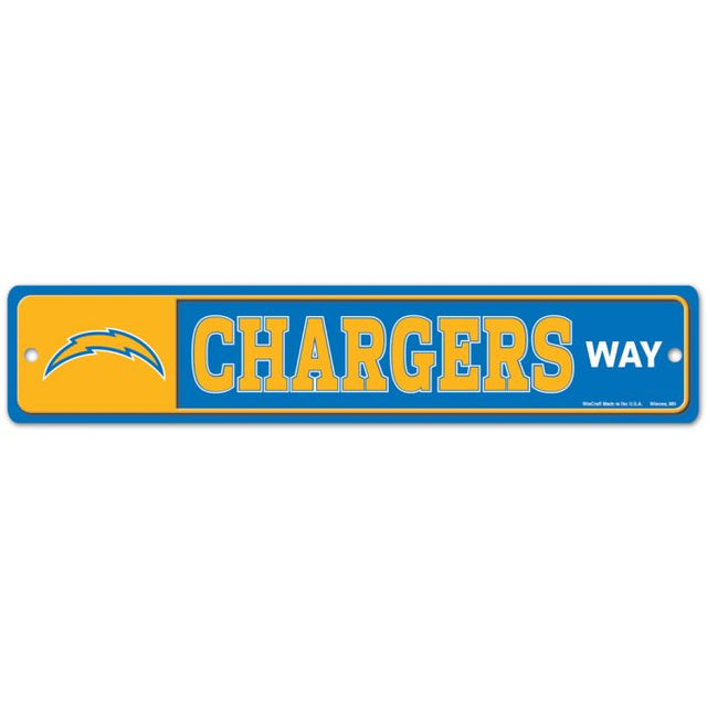 Letrero de calle/zona de Los Angeles Chargers de 3,75" x 19"