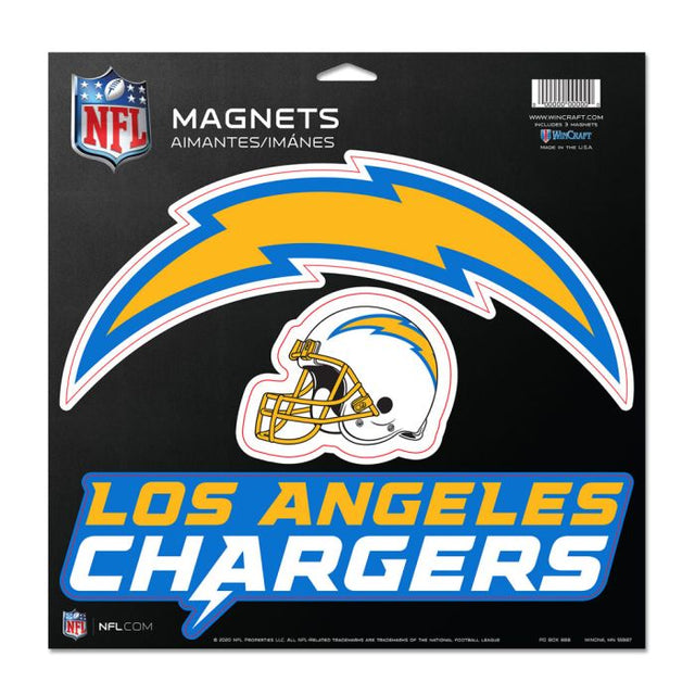 Imán de vinilo de Los Angeles Chargers de 11" x 11"