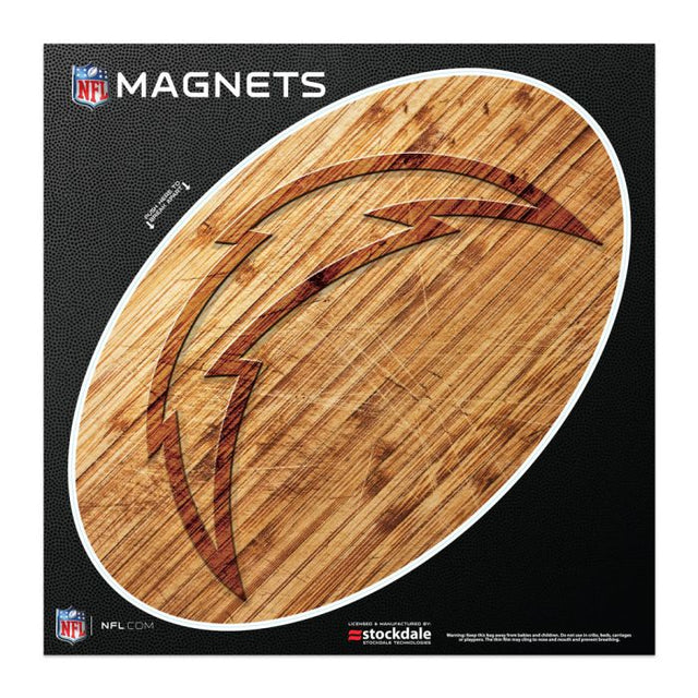 Imanes de madera para exteriores de Los Angeles Chargers, 12" x 12"