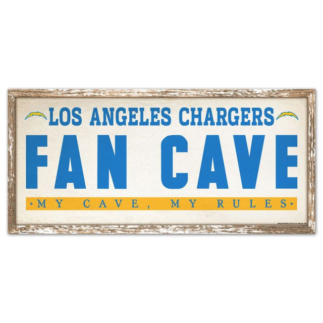 Los Angeles Chargers Wood Sign 8" x 17"