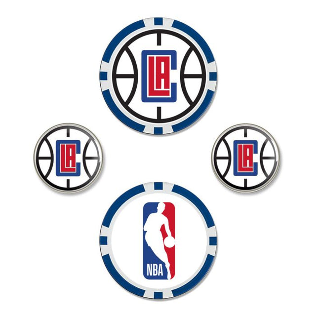 Juego de cuatro marcadores de pelota de Los Angeles Clippers