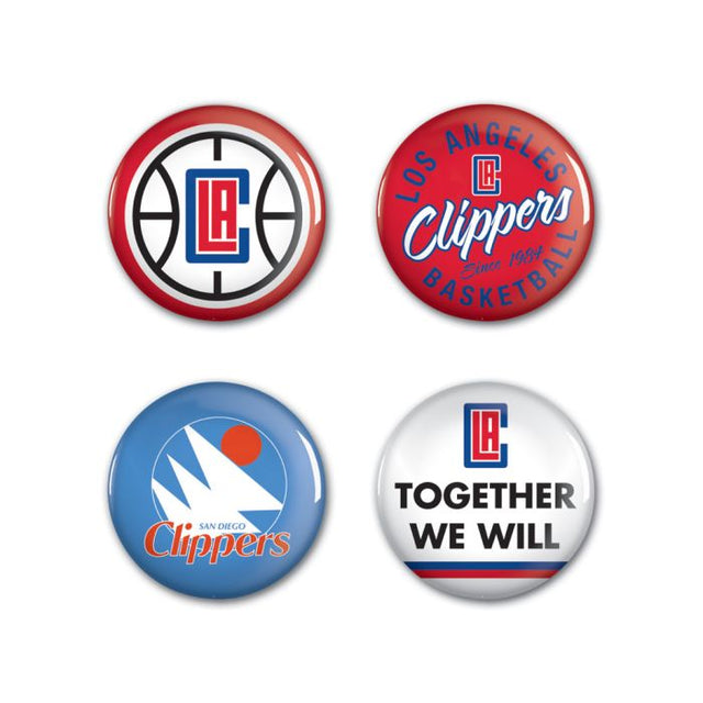 Los Angeles Clippers Button 4 Pack 1 1/4" Rnd