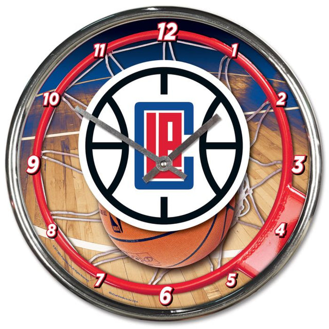 Los Angeles Clippers Chrome Clock