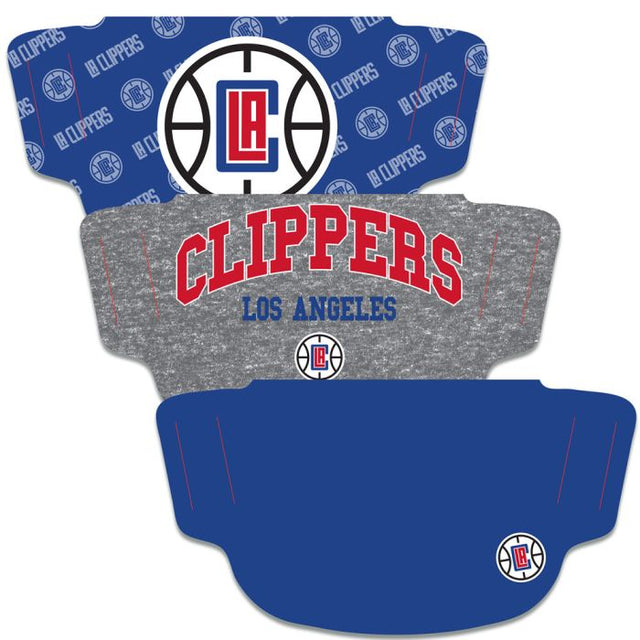 Paquete de 3 mascarillas para fanáticos de Los Angeles Clippers