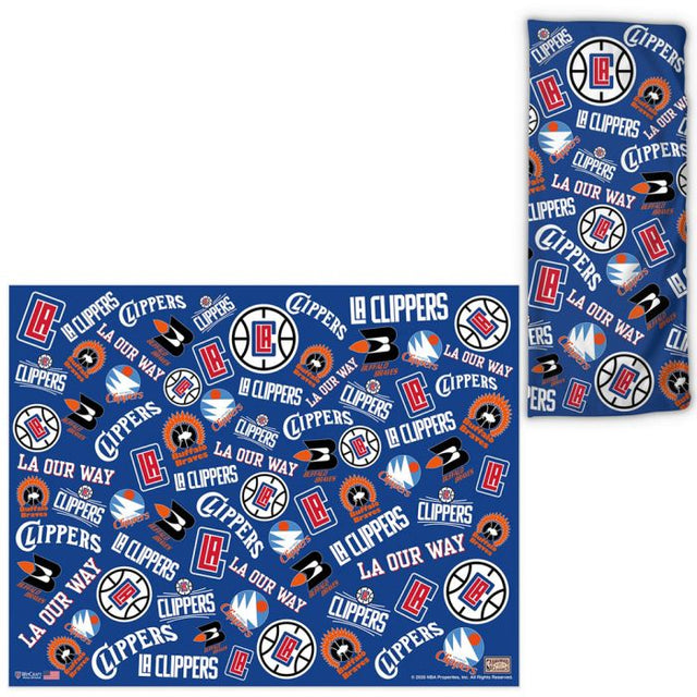 Envolturas para fanáticos con estampado disperso de Los Angeles Clippers/Hardwoods