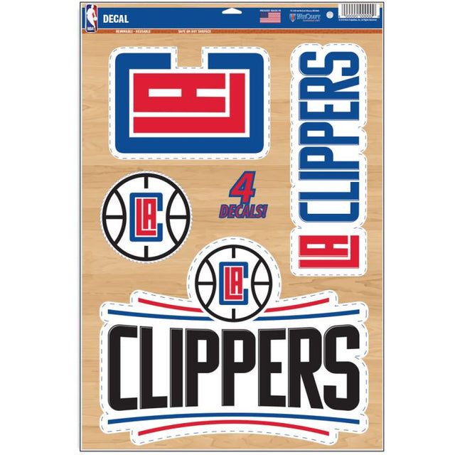 Calcomanía multiusos de Los Angeles Clippers de 11" x 17"