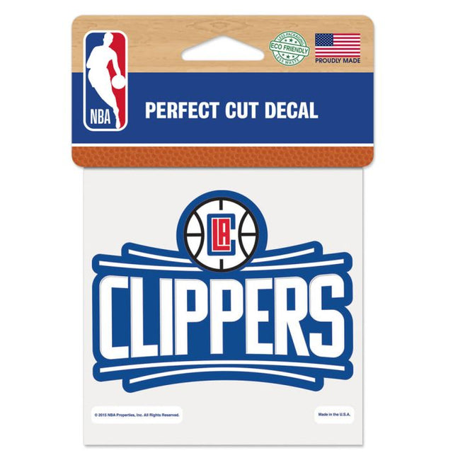 Calcomanía de color de corte perfecto de Los Angeles Clippers de 4" x 4"