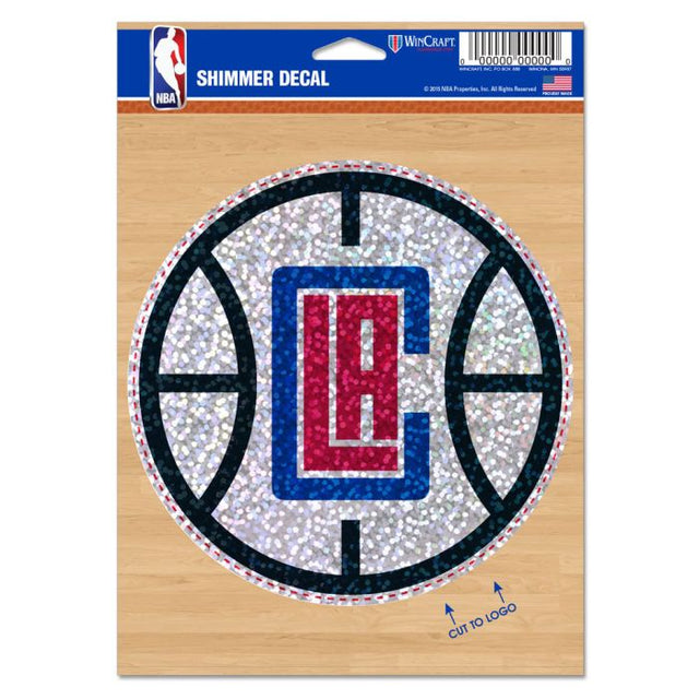 Los Angeles Clippers Shimmer Decals 5" x 7"