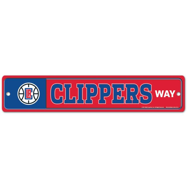 Letrero de calle/zona de Los Angeles Clippers de 3,75" x 19"