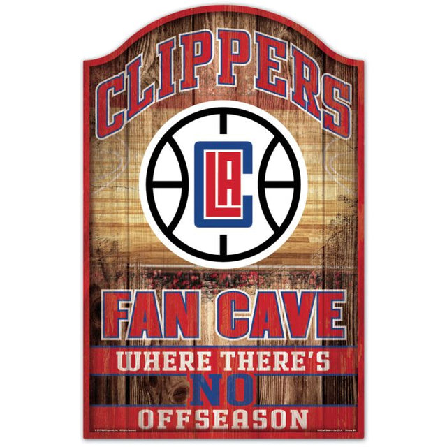 Letrero de madera de Los Angeles Clippers, 11" x 17", 1/4" de grosor