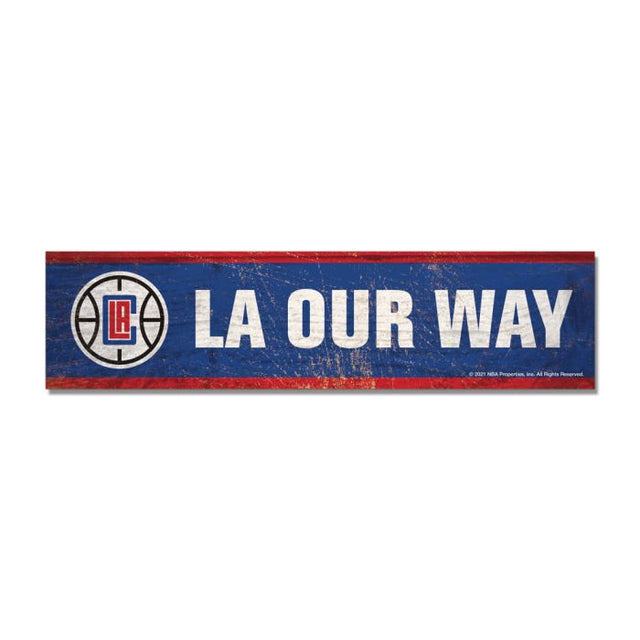 Imán de madera de Los Angeles Clippers de 1,5" x 6"